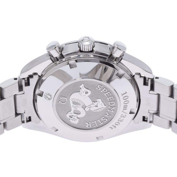 Pre Owned Omega Grey Stainless Steel Speedmaster Date 323.30.40.40.06.001 Automatic Men's Wristwatch 40 mm