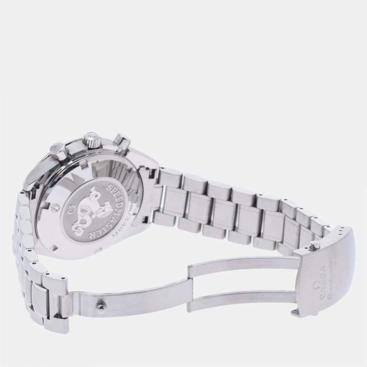 Pre Owned Omega Grey Stainless Steel Speedmaster Date 323.30.40.40.06.001 Automatic Men's Wristwatch 40 mm