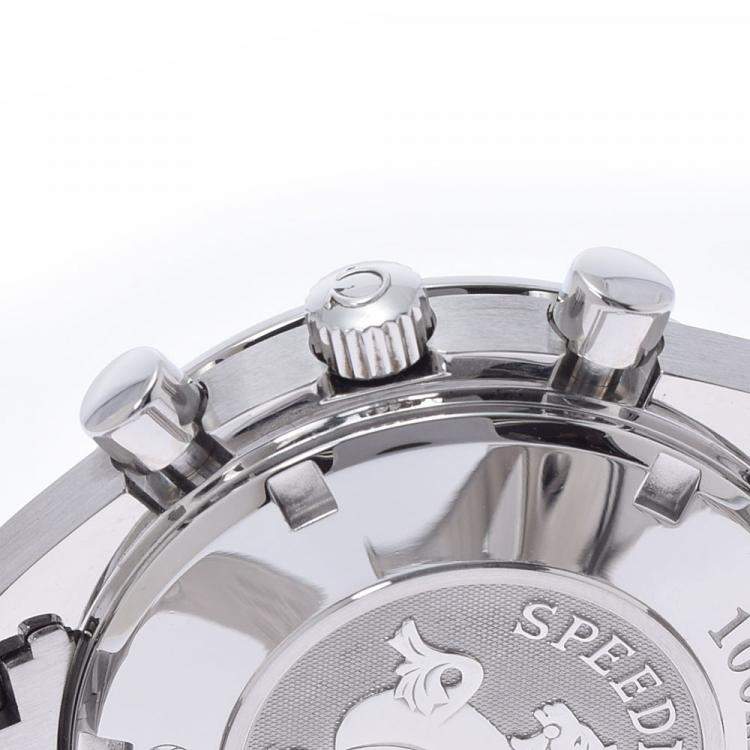 Pre Owned Omega Grey Stainless Steel Speedmaster Date 323.30.40.40.06.001 Automatic Men's Wristwatch 40 mm