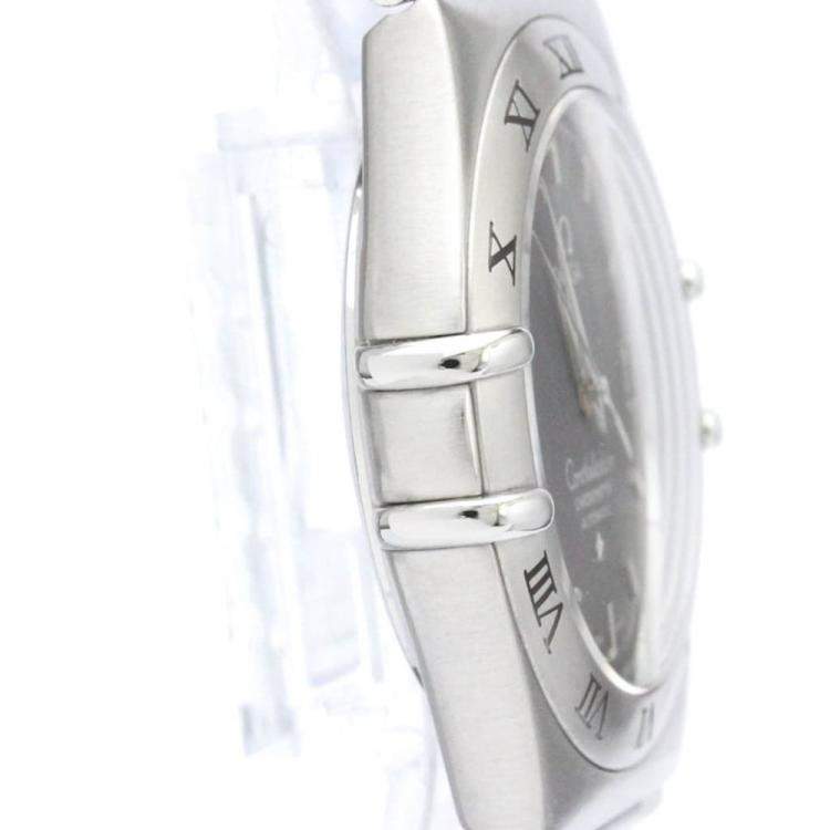 Pre Owned Omega Grey Stainless Steel Constellation 1502.40 Automatic Men's Wristwatch 35 mm