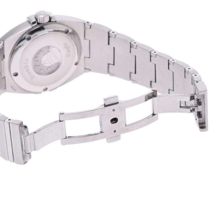 Pre Owned Omega Black Stainless Steel Constellation 1531.51 Men's Wristwatch 37 mm