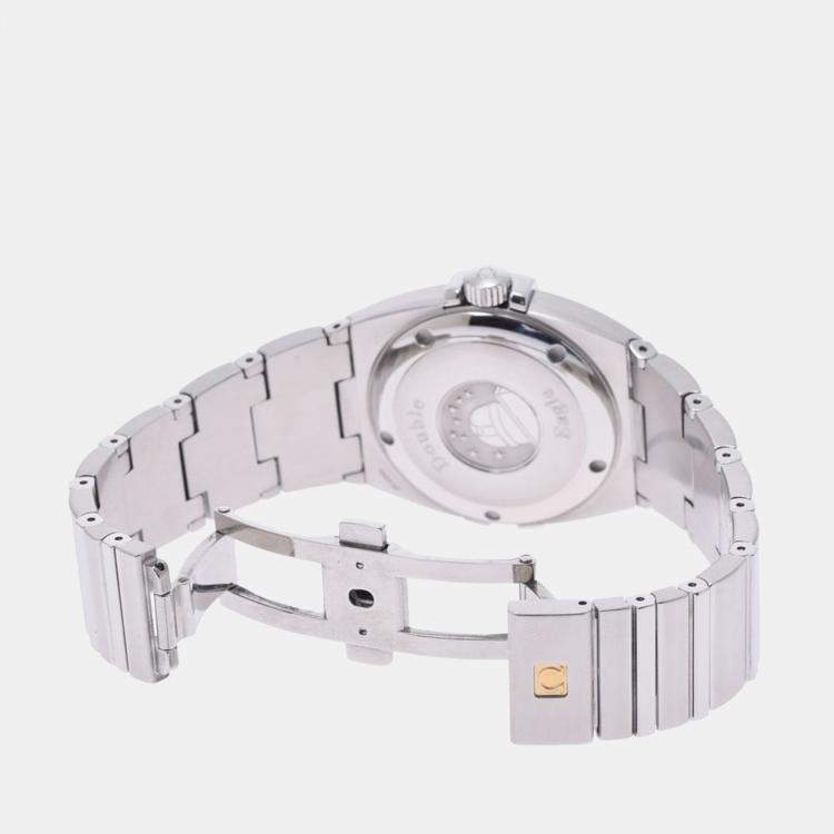 Pre Owned Omega Black Stainless Steel Constellation 1531.51 Men's Wristwatch 37 mm