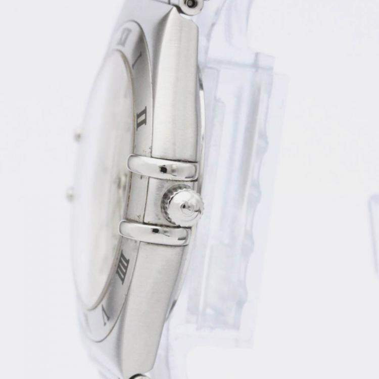 Pre Owned Omega Silver Stainless Steel Constellation 1512.30 Quartz Men's Wristwatch 33 mm