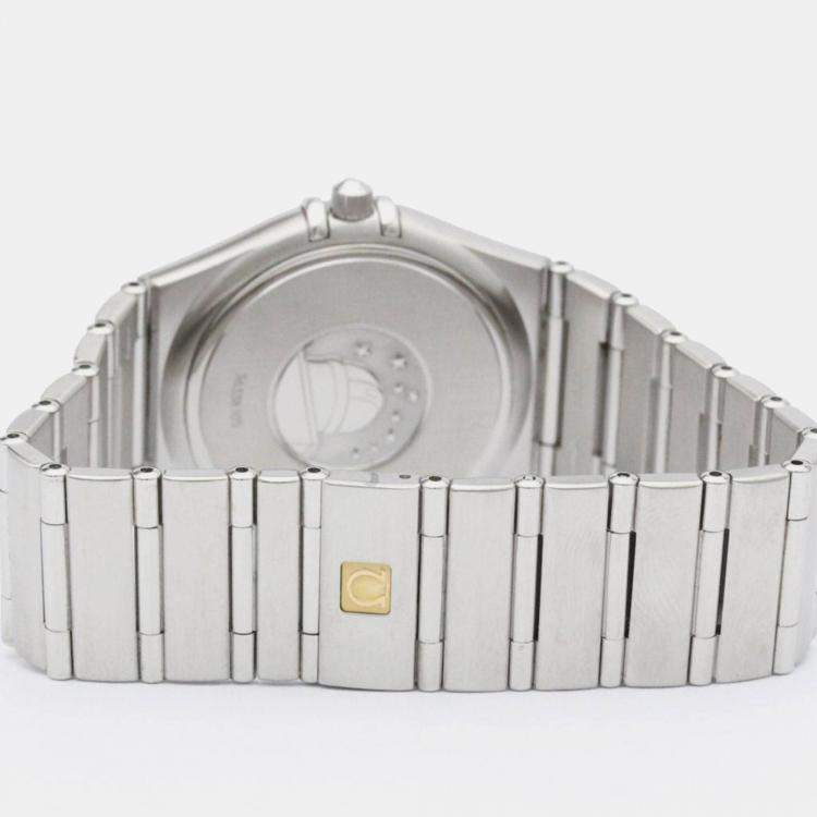 Pre Owned Omega Silver Stainless Steel Constellation 1512.30 Quartz Men's Wristwatch 33 mm