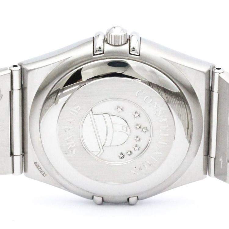 Pre Owned Omega Silver Diamonds Stainless Steel Constellation 1504.35 Automatic Men's Wristwatch 40 mm