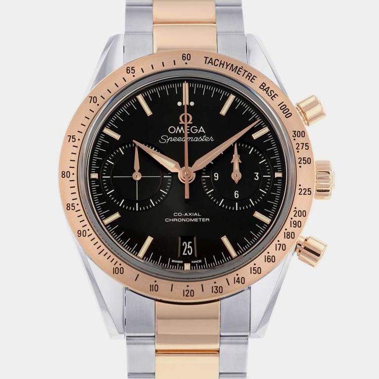 Omega Black 18k Rose Gold And Stainless Steel Speedmaster 331.20.42.51