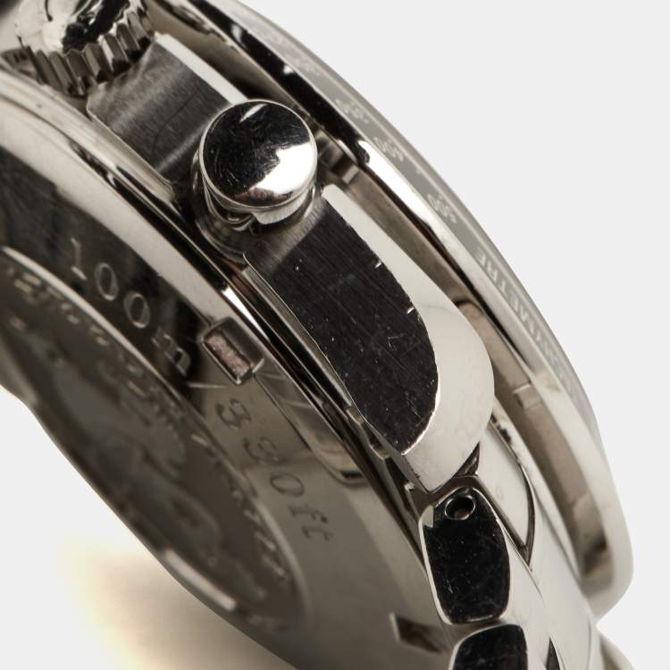 Pre Owned Omega Black Stainless Steel Speedmaster Date/Day-Date Chronograph 3220.50.00 Men's Wristwatch 40 mm