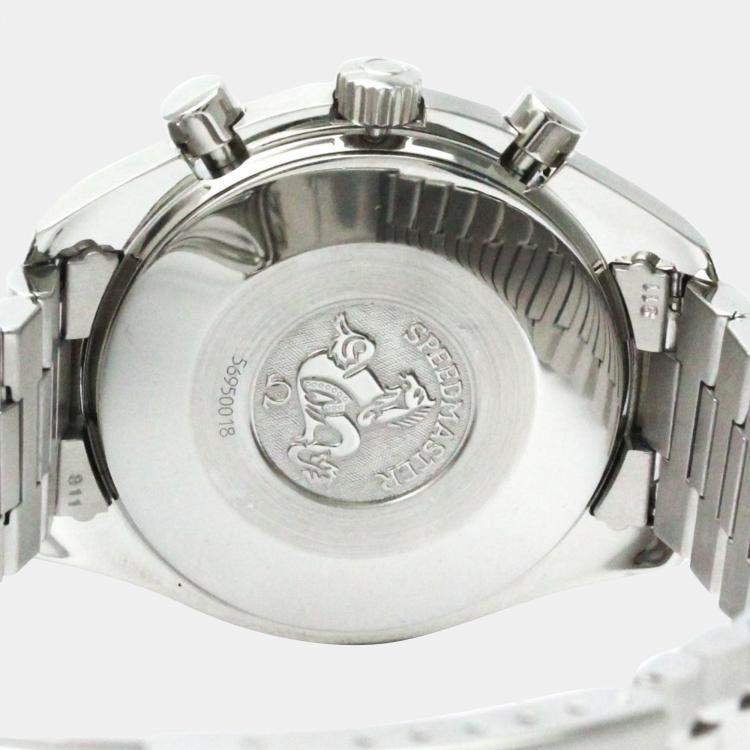 Pre Owned Omega Black Stainless Steel Speedmaster 3510.50 Automatic Men's Wristwatch 39 mm