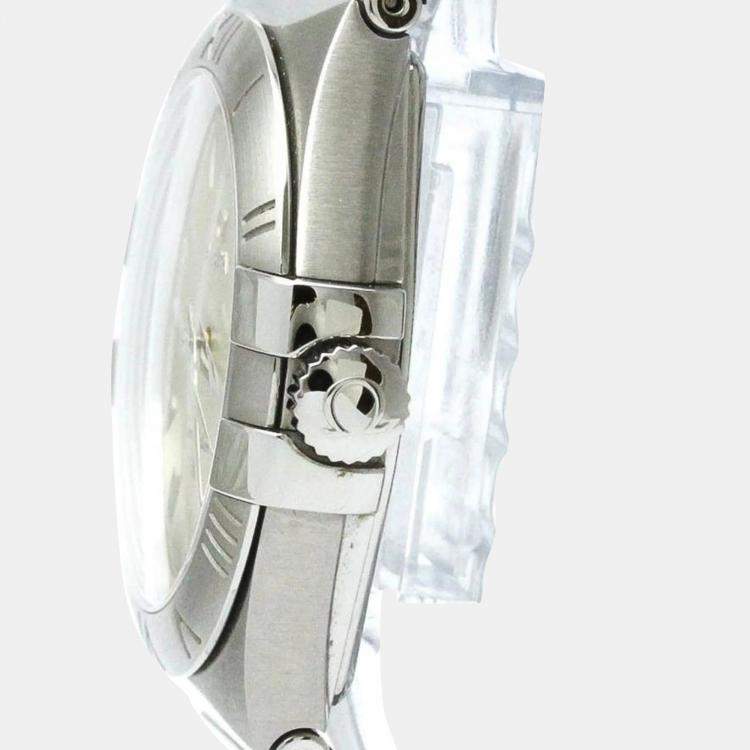 Pre Owned Omega Silver Stainless Steel Constellation 123.10.35.60.02.001 Quartz Men's Wristwatch 35 mm