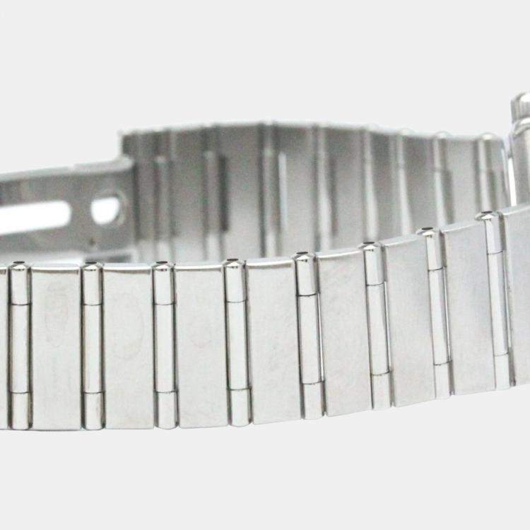 Pre Owned Omega Grey Stainless Steel Constellation 1512.40 Quartz Men's Wristwatch 33 mm