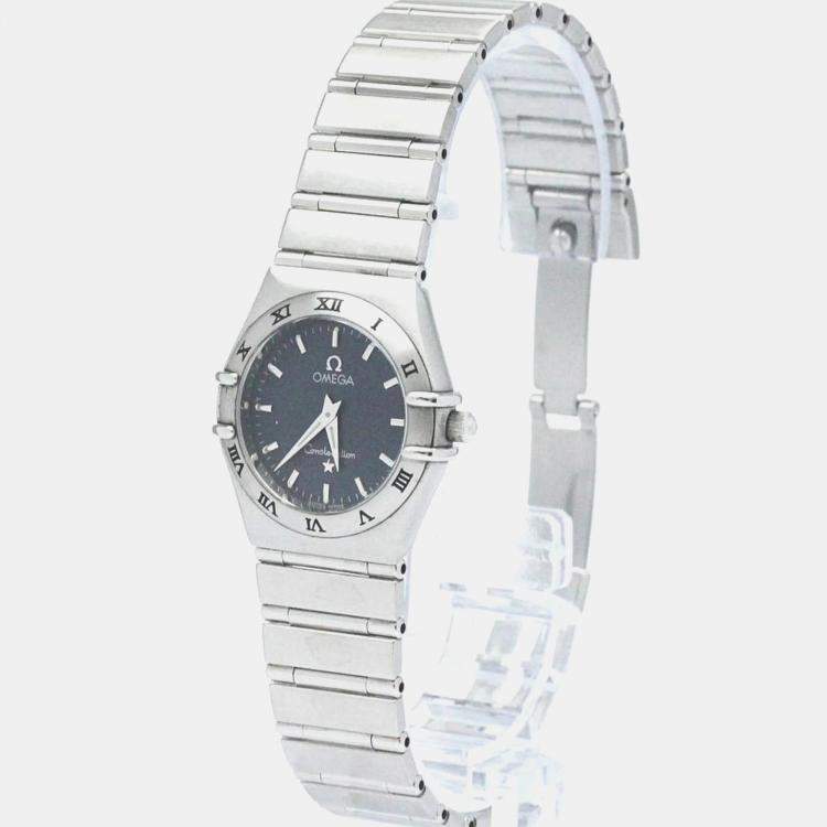 Pre Owned Omega Grey Stainless Steel Constellation 1512.40 Quartz Men's Wristwatch 33 mm
