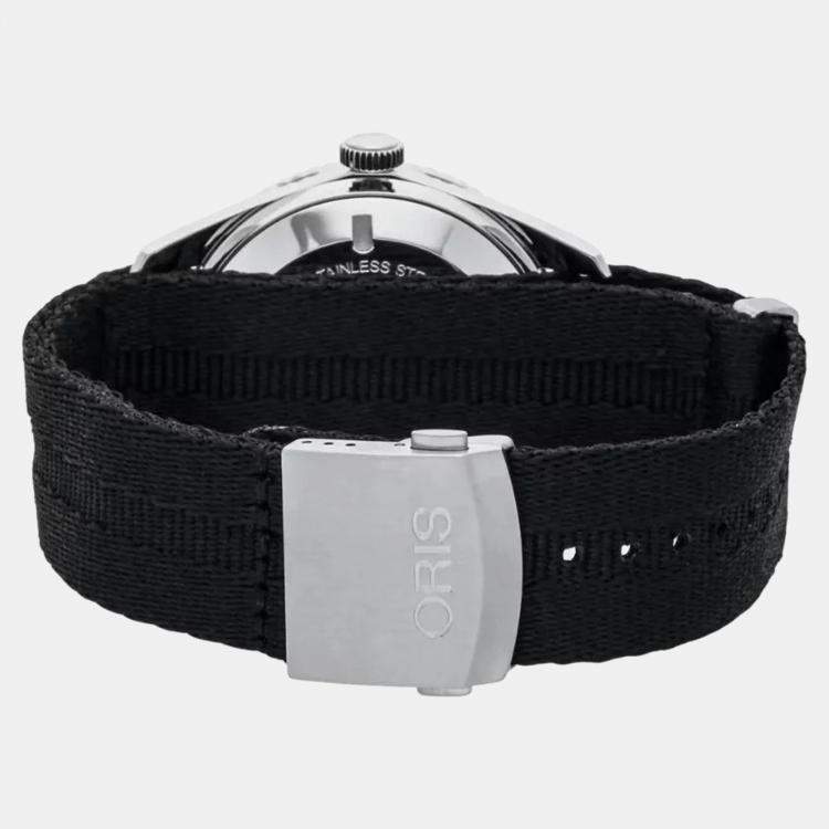 Pre Owned Oris Black Stainless Steel Divers Sixty-Five 01 733 7720 4054-07 5 21 26FC Automatic Men's Wristwatch 42 mm