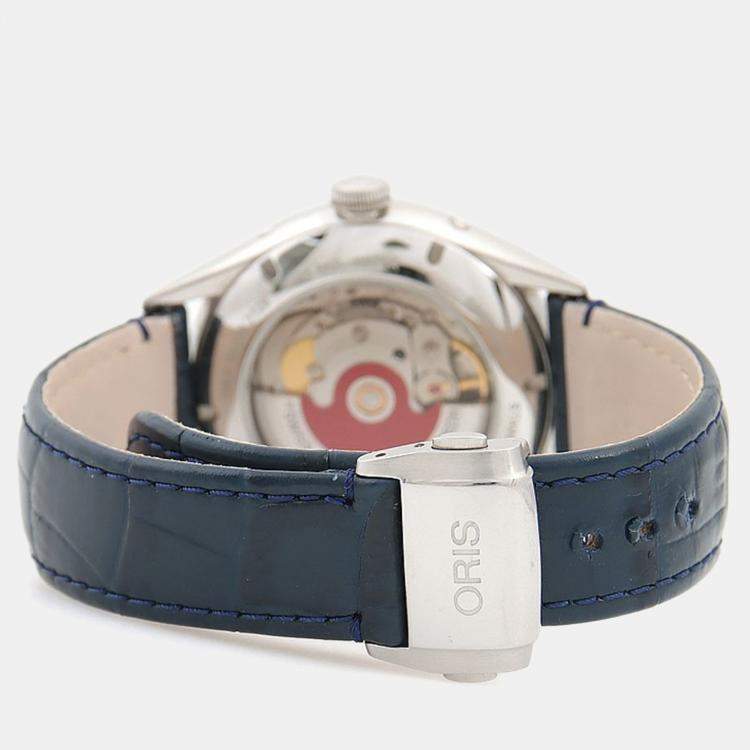 مملوكة مسبقًا Oris Artelier Moonphase 01 781 7729 4051-07 5 21 66FC Automatic White Stainless Steel Men's Wristwatch 40mm