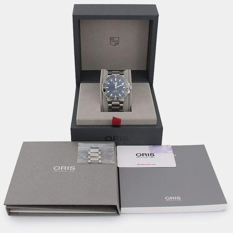 Pre Owned Oris Aquis Automatic Stainless Steel Men's Wristwatch 43.5mm