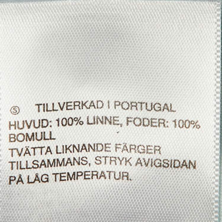 Pre Owned Orlebar Brown Turquoise Blue Linen Griffon Trousers L/Waist 34"