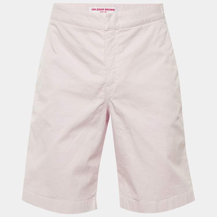 Pre Owned Orlebar Brown Pink Cotton Shorts L