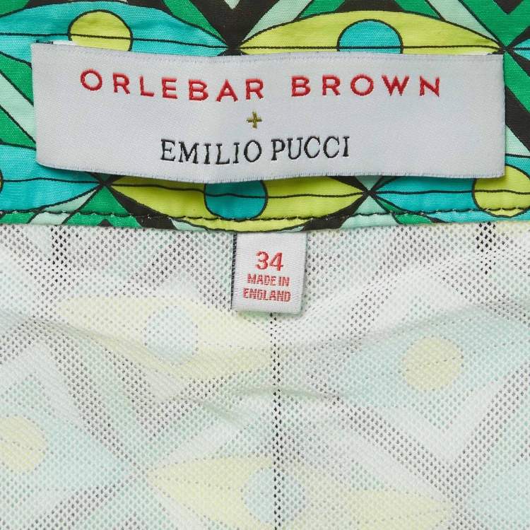 Pre Owned Orlebar Brown + Emilio Pucci Multicolour Synthetic Bulldog Shorts L