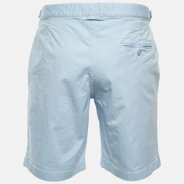 Pre Owned Orlebar Brown Blue Cotton Dane II Swim Shorts L/Waist 35"