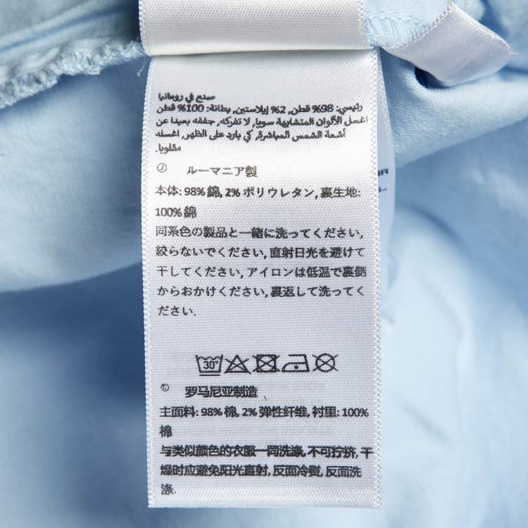 Pre Owned Orlebar Brown Blue Cotton Dane II Swim Shorts L/Waist 35"