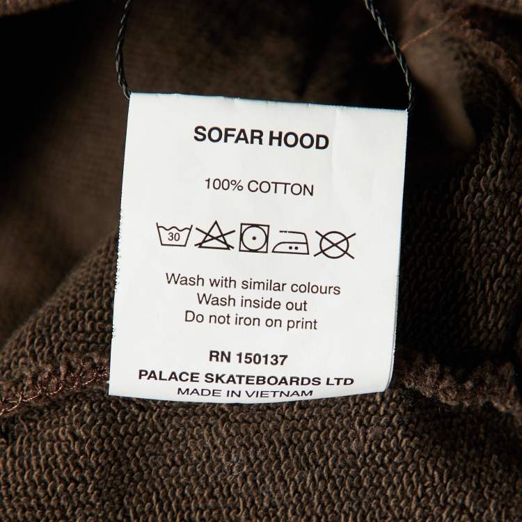 Pre Owned Palace Brown Cotton Knit Hoodie L