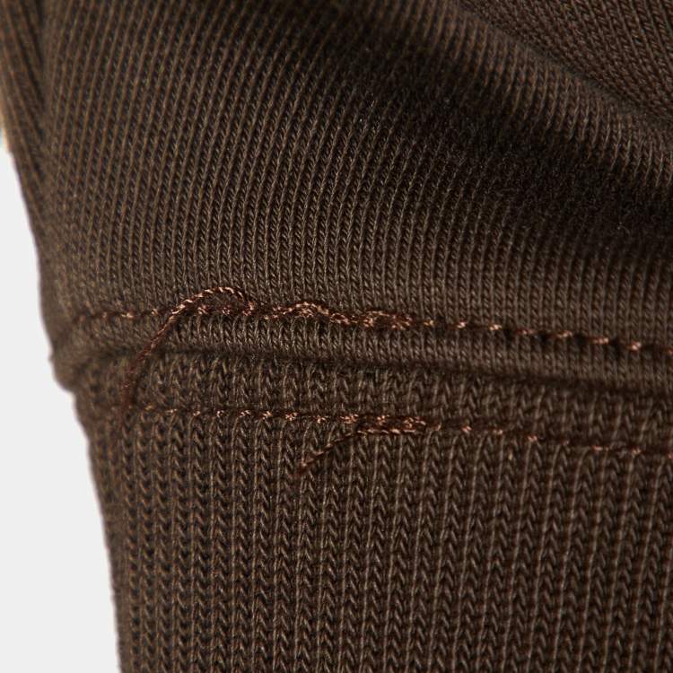 Pre Owned Palace Brown Cotton Knit Hoodie L