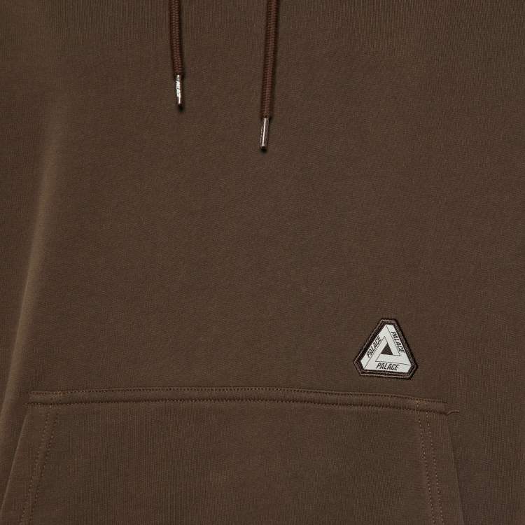 Pre Owned Palace Brown Cotton Knit Hoodie L