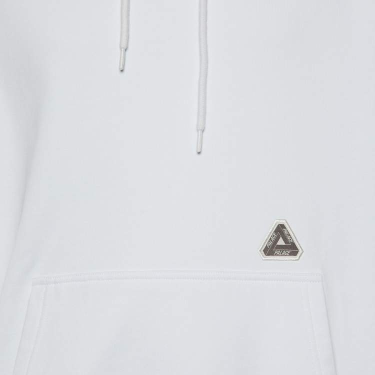 Pre Owned Palace White Cotton Knit Sofar Hood Sweatshirt L