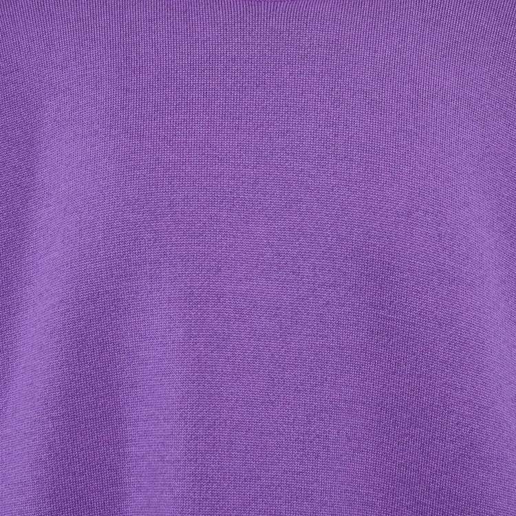 Pre Owned Palm Angels Purple/Green Palm Intarsia Wool Sweater M