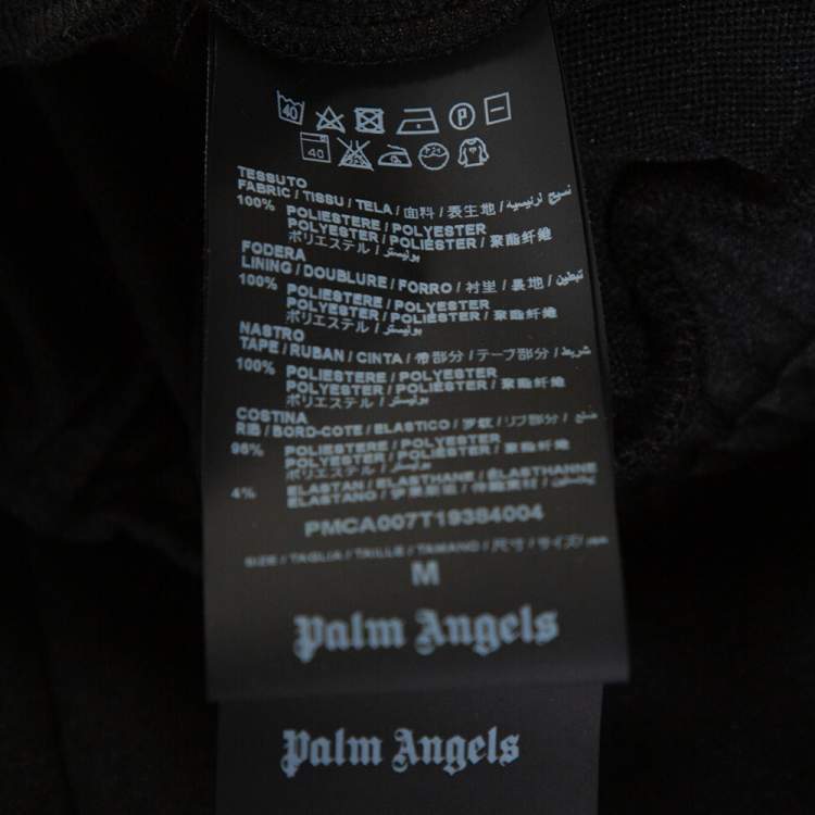 Pre Owned Palm Angels Black Synthetic Flames Track Pants M