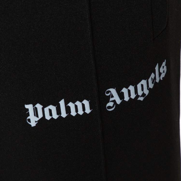 Pre Owned Palm Angels Black Synthetic Flames Track Pants M