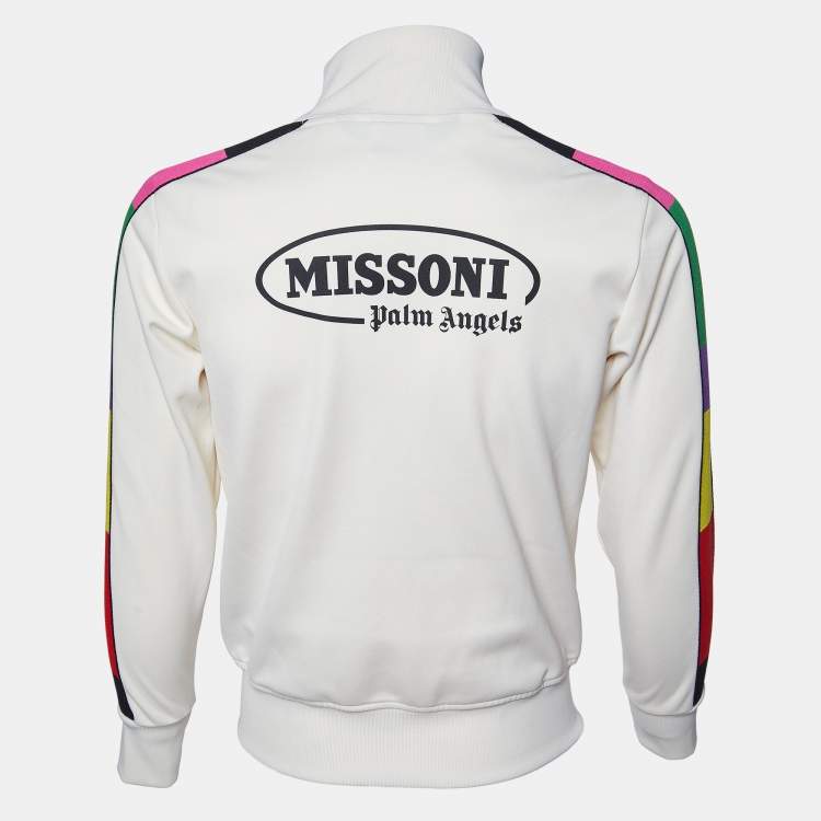 Palm Angels x Missoni Cream Zip Up Track Jacket S Palm Angels | TLC