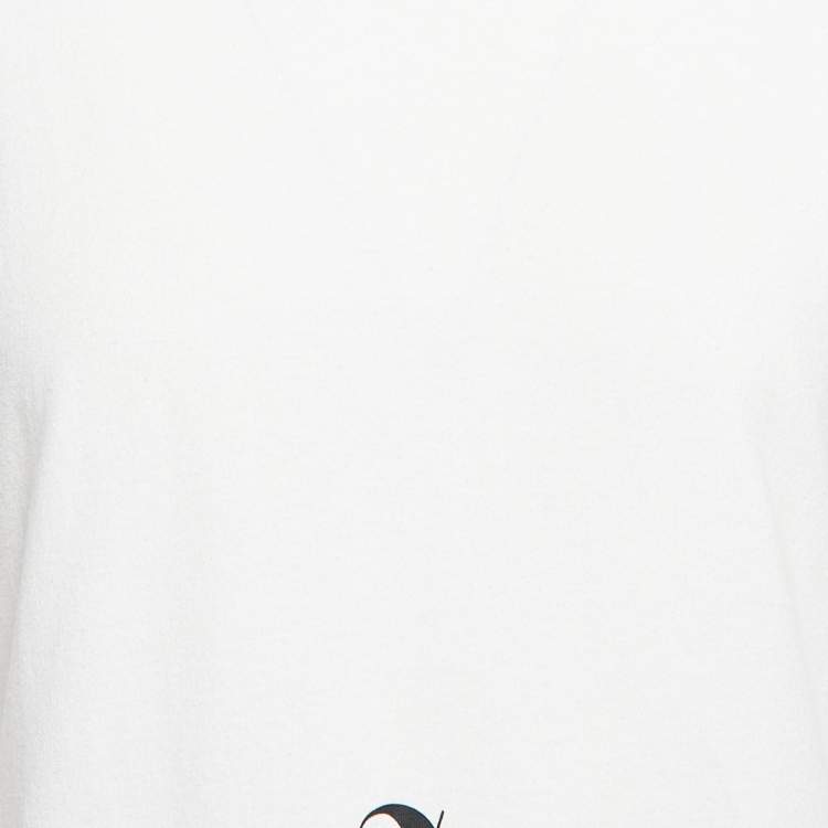 Pre Owned Palm Angels Black/White Cotton Thinking Skull Print Cotton T-Shirt S