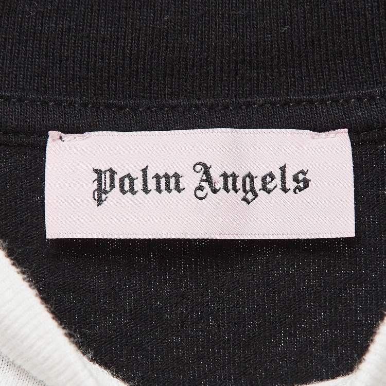 Pre Owned Palm Angels Black/White Cotton Thinking Skull Print Cotton T-Shirt S