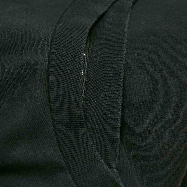مملوكة مسبقًا Palm Angels Black Logo Print Cotton Crew Neck T-Shirt XS