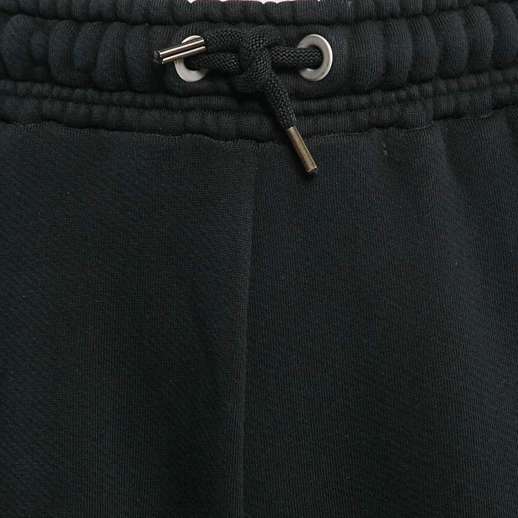مملوكة مسبقًا Palm Angels Black Gothic Logo Print Cotton Knit Sweatpants XS