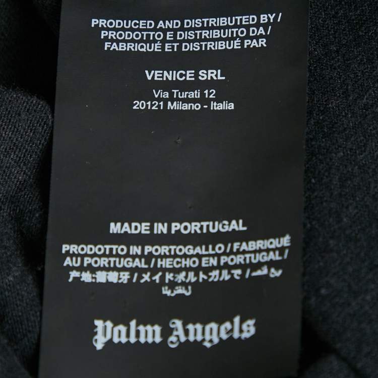 Pre Owned Palm Angels Black Heart Spray Paint Logo Print Jersey T-Shirt XL