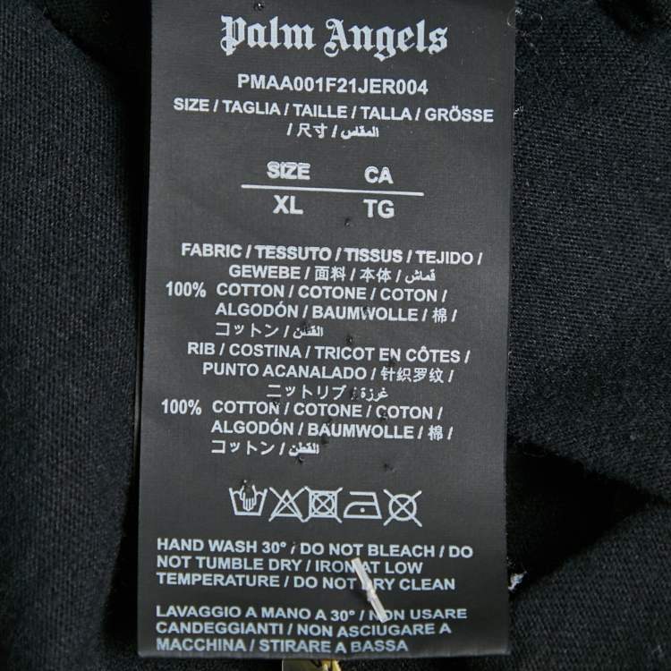 Pre Owned Palm Angels Black Heart Spray Paint Logo Print Jersey T-Shirt XL