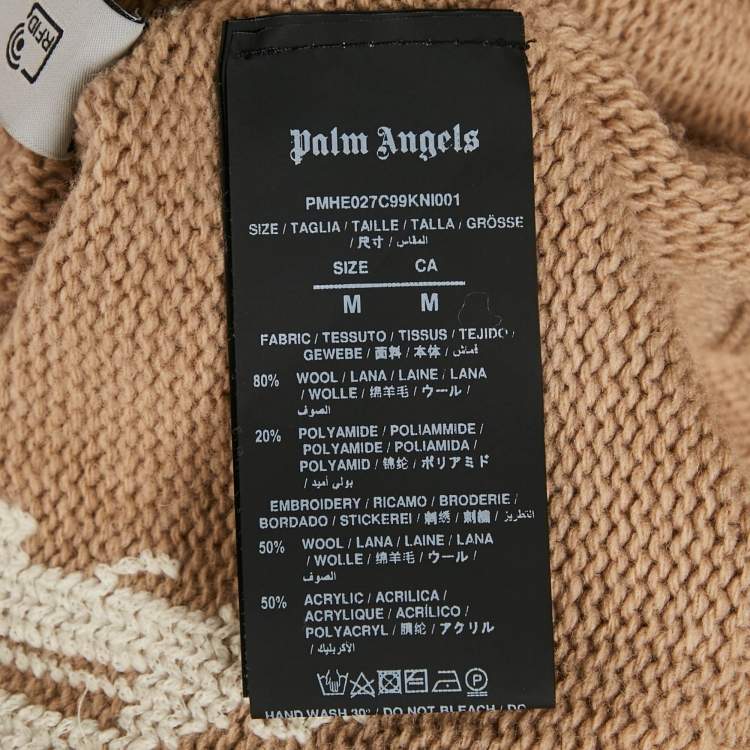 Pre Owned Palm Angels Dark Beige Wool Jumper M