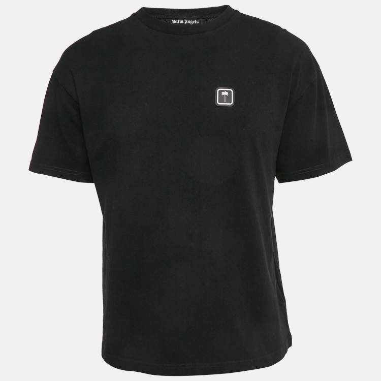 Pre Owned Palm Angels Black Cotton Crew Neck T-Shirt M