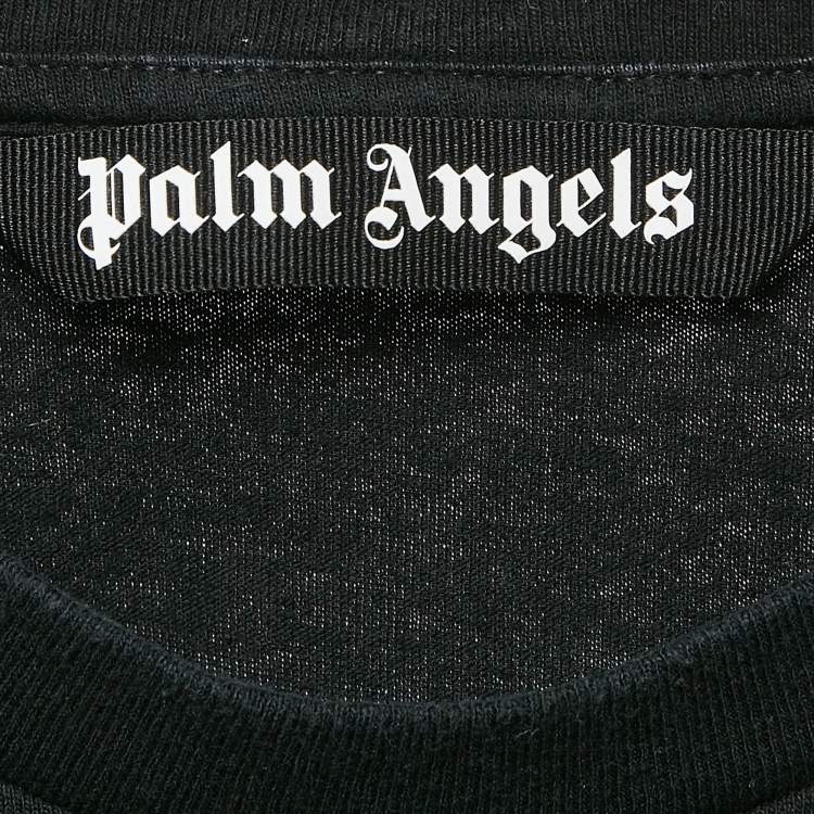 Pre Owned Palm Angels Black Cotton Crew Neck T-Shirt M