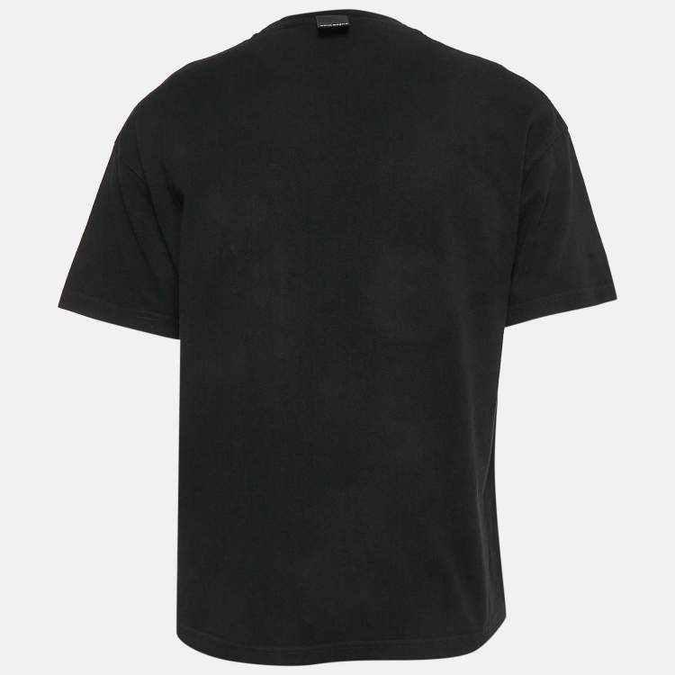 Pre Owned Palm Angels Black Cotton Crew Neck T-Shirt M