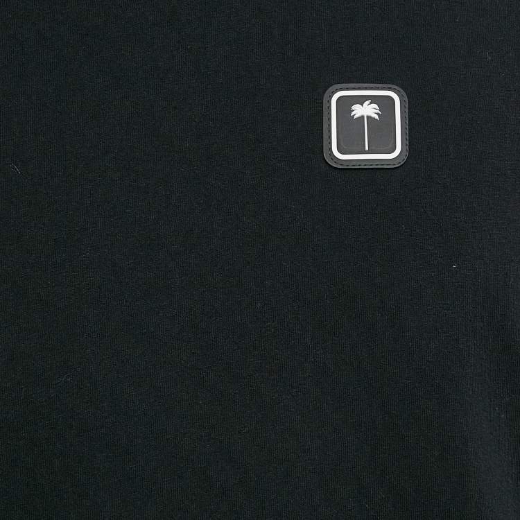 Pre Owned Palm Angels Black Cotton Crew Neck T-Shirt M