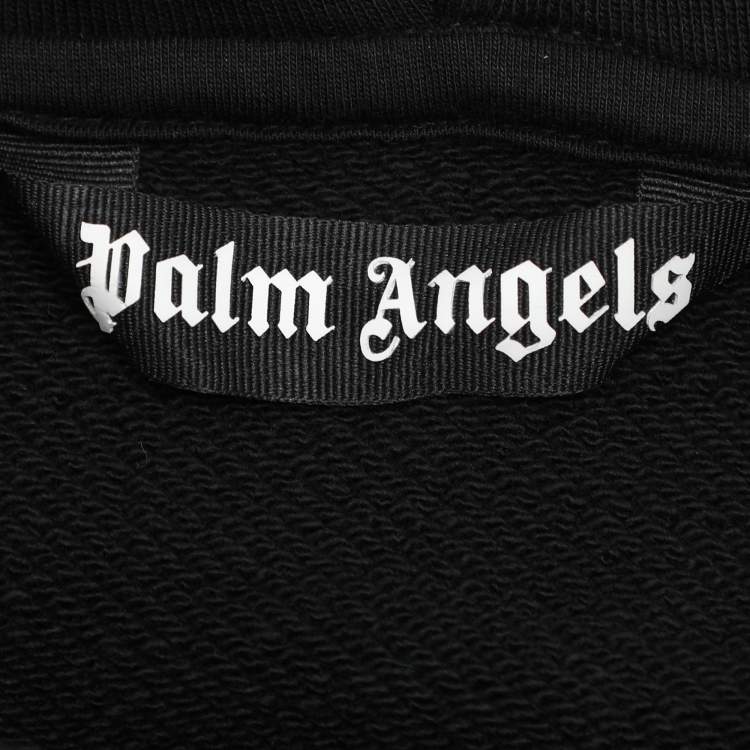 مملوكة مسبقًا Palm Angels Black Cotton Knit Hoodie XXL