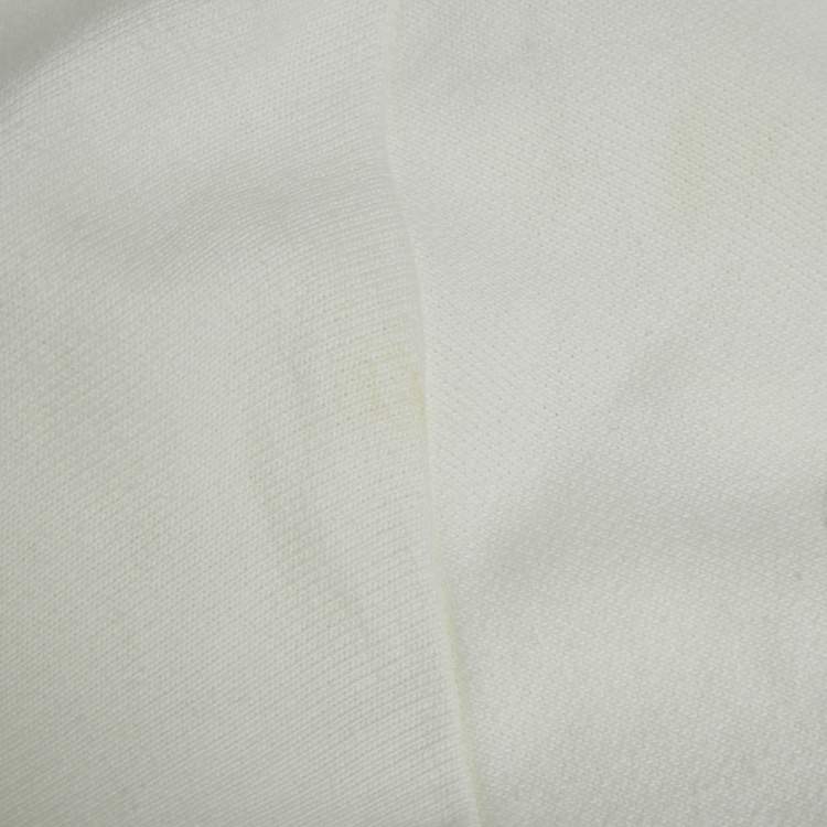 Pre Owned Palm Angels White Cotton Knit Logo Applique Detail Hoodie XL