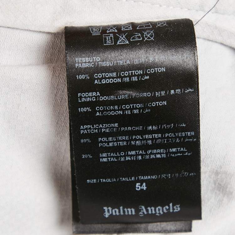 Pre Owned Palm Angels Blue Gold Side Stripe Gabardine Trousers XXL