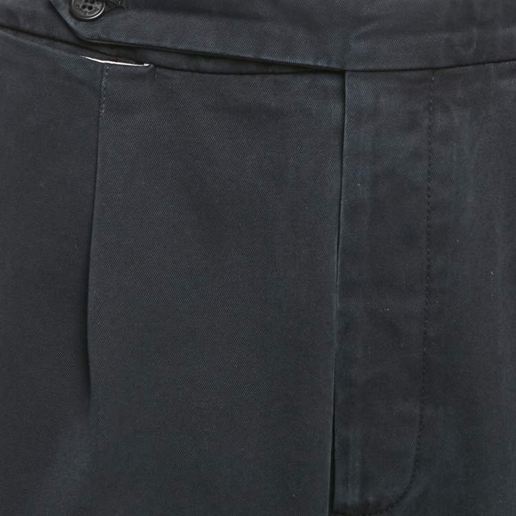 Pre Owned Palm Angels Blue Gold Side Stripe Gabardine Trousers XXL