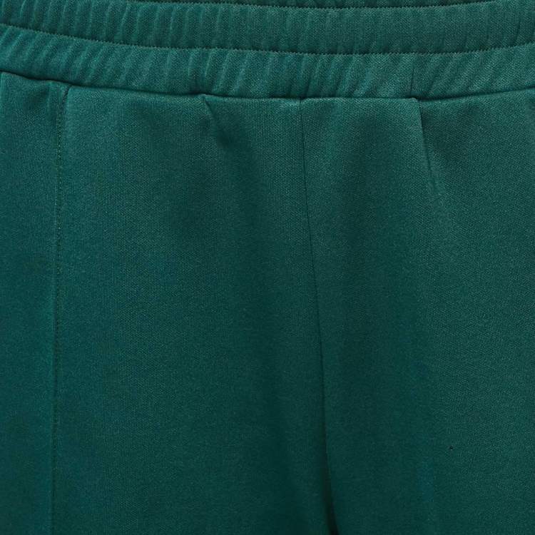 Pre Owned Palm Angels Green Jersey Side Stripe Detail Track Pants L