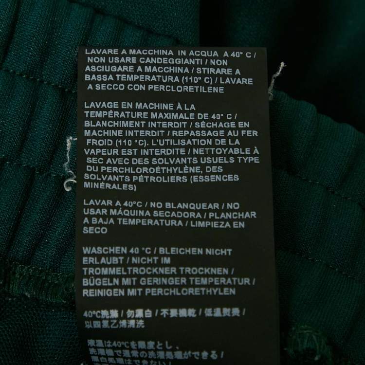 Pre Owned Palm Angels Green Jersey Side Stripe Detail Track Pants L