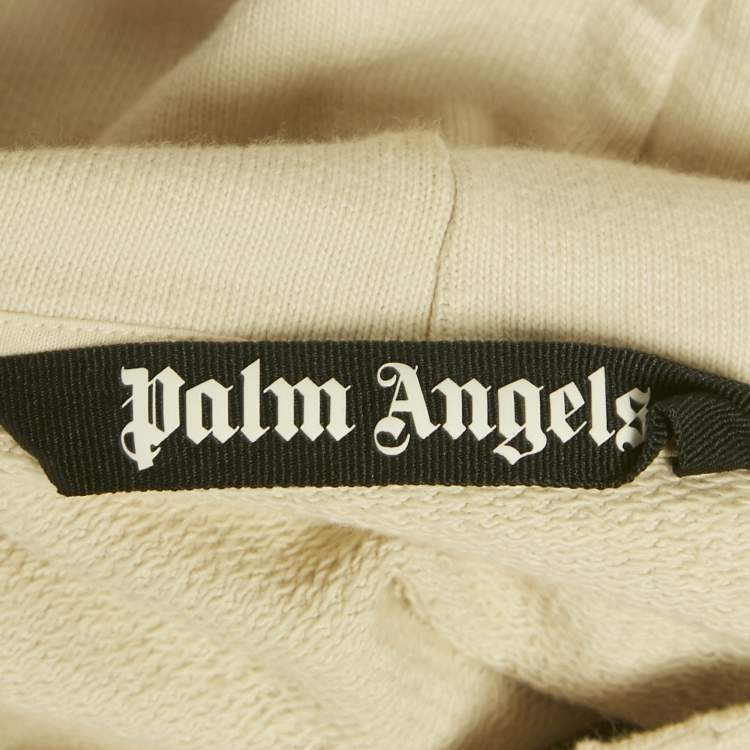 Pre Owned Palm Angels Beige Palma & Skull Print Cotton Sweatshirt M