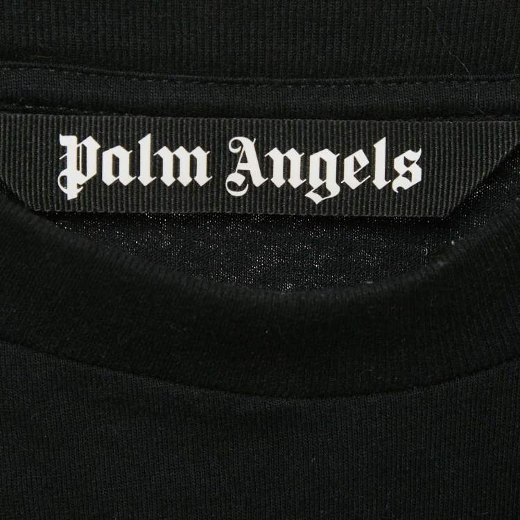 Pre Owned Palm Angels Black Sprayed Logo Jersey T-Shirt XXS